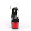 Pleaser - ADORE708BR Sandale à bride à la cheville, Pole dance chaussures - Chaussures de pole dance - Noir/Rouge Product image